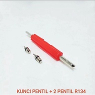 1 pcs Valve Wrench Package + 2 Original R134a R134 Car AC Valves R134a Adapter R134 Adapter