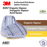CU 3M 6057 (CE/ SIRIM) Organic Vapor & Acid Gas Cartridge ABE1 Filter