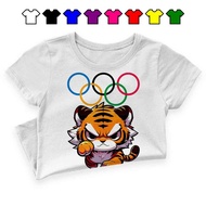 Olympic Tiger Harimau Malaya Gold Medal Malaysia Kids Cotton Tshirt Girl Boy Kid Fashion Baju Lelaki