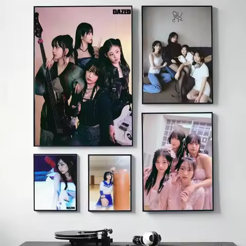 pc HD Music Poster My Name Is Malguem Girl Group QWER for Home Room Bar Cafe Wall Decor Art Painting