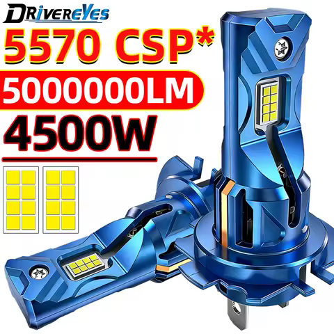 Turbo H7 LED Light 4500W 5000000LM CANbus 5570 CSP Led Headlamp 1:1 Mini Size Universal H7 L02 L05 L