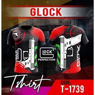 TEAM GLOCK T-SHIRT FULL SUBLIMATION Full Sublimation 3D T-Shirt Breathable Short Sleeve Tee