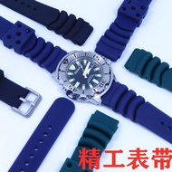 手表带 Original genuine Seiko watch strap 202224mm silicone strap rubber strap water ghost male mechanical bracelet accessories
