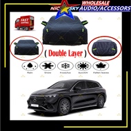 MERCEDES EQS SUV 190T Black Zipper Design Jet Protection Car Cover Waterproof Sun-proof Selimut Kere