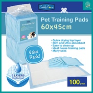 Cuddly Paws Ultra Absorbent Pets Training Pee Pads 60x45cm 100pcs for Dog Cat Hamster Rabbit other p