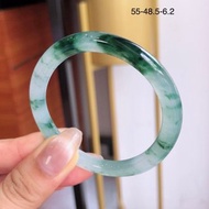冰種翡翠天然翡翠玉鐲 A玉手鐲 玉鈪 • 冰種飄花翡翠圓鐲