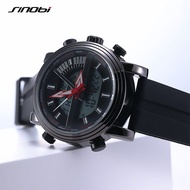 SINOBI Fashion Sports Functional Men's Watches Dual Display Digital Quartz Watch Luxury Waterproof Clock Men's Quartz Watches