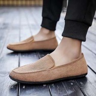 ♥️清倉包郵♥️春季新款豆豆鞋男帆布鞋懶人鞋子男(Size:38-44)