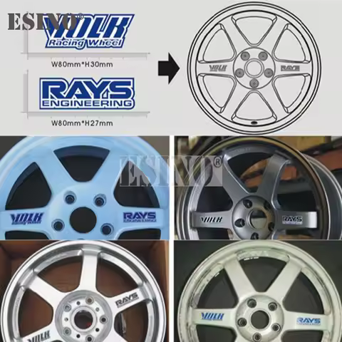 Car Styling Volk Racing Classical Wheel Rim Decorative Vinyl Creative Sticker Decal Set for RAYS Vol