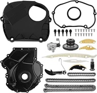 EA888 1.8L 2.0L Engine Timing Chain Kit with Cover Tensioner Guide Rail Compatible with Audi A3 A4 A