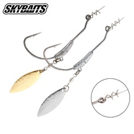 SKYBAITS 1PCS 2g 3g 4g 5g 7g 9g Crank Hook With Metal Spoon Sequins Add Weight Lures With Twist Lock
