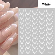 3D Gradient French Line Nail Stickers Design French Romance Fashion Nail Accessories Gradient Line N
