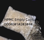 【AutoMotor Life】 Split Capsules Vegetarian Vegetable Capsules Size 000 1000 Pieces 00/0/1 2 3 4 HPMC