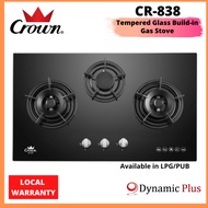 CROWN CR-838 Tempered Glass Built-in Gas Stove - Free Installation