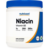Nutricost Niacin Vitamin B3 Powder 250 Grams - 1G Per Serving - Vitamin B3 (Niacin) Powder - May Cau
