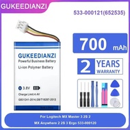 Wireless Mouse Battery 533-000121 652535 700mAh For Logitech MX Master 3 2S 2 MX Anywhere 2 2S 3 Erg
