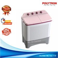 Mesin Cuci 2 Tabung Polytron 7.5KG PWM 7366 Cuci dan Kering