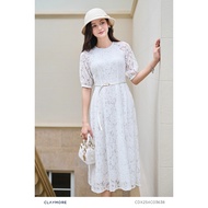 Light long white lace dress - wear to go out, go to work, take photos CLAYMORE MS CDX2S4C03638