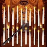 【JIS】-20Pcs Flameless Taper LED Hanging Electric Candles Kit with Wand, for Christmas Halloween Decoration