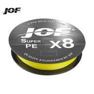 JOF 8 Strands 150M 300M 500M Braided Fishing Line MultiColor Multifilament Saltwater PE Line Carp Fi
