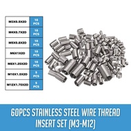 6PCS Set Screw Tap T-shaped Wrench Threading Tapping Hand Steel Metric Besides Screw + Alat Ketuk Re