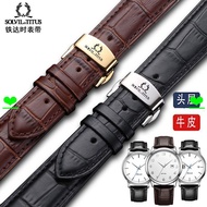 Watch Strap TITUS/TITUS TITUS Watch Strap Original Genuine Leather Strap Men Women Butterfly Buckle 