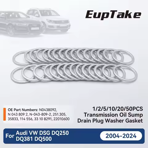 1/2/5/10/20/50PCS Transmission Oil Sump Drain Plug Washer Gasket for Audi VW DSG DQ250 DQ381 DQ500 R