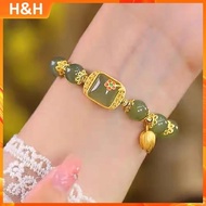 【H&H】 Style Hetian Jade Beaded Bracelet Lucky Bracelet