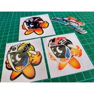 STICKERS ARAI CARTOON YAMAHA INTERCOLOUR NAKANO SAKURA STICKER PRINT LAMINATED STICKER MOTOR HELMET 