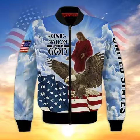 Jesus Christ 3D Print Jacket Men Women Streetwear Fashion Casual Long Sleeve Cool Designs Coat Haraj