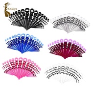 [kokiya] 50 Pieces Jewelry Set 14G-00G O-ring Acrylic Tapers Plugs And Silicone Tunnels Piercing Kit