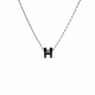 HERMES PopH項鏈Mini合金項鏈銀色黑色項鍊