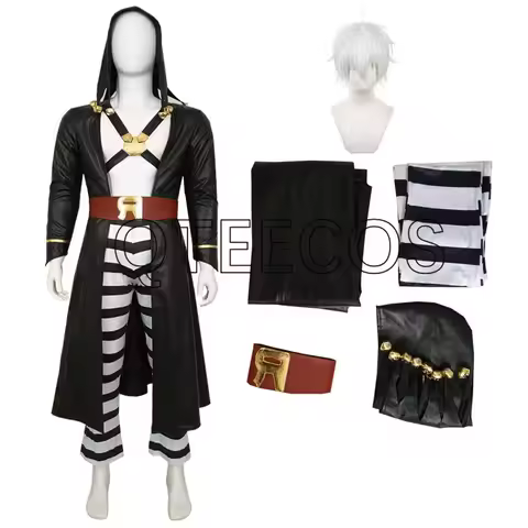 JoJo Risotto Nero Cosplay Anime Wig Uniform Hooded Bizarre Adventure Halloween Golden Wind Costume P