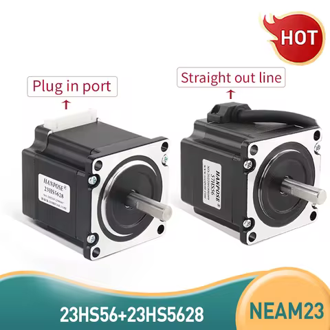23HS5628 Nema23 Stepper Motor 57 motor 4-lead 56mm 2.8A 6.35mm 8mm diame CNC Laser Grind Foam Plasma