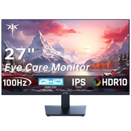 27 Inch QHD Computer Monitor, 2K 100Hz IPS Gaming Monitor, 1440P Frameless Eye Care PC Office Monito