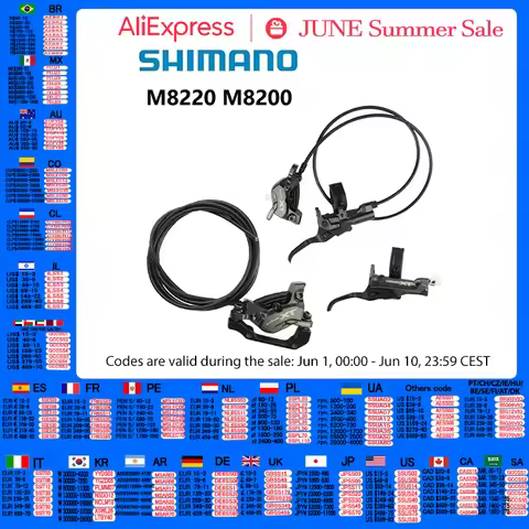 Shimano Deore XT M8200 M8220 Hydraulic Disc Brake Set 2 Piston 4 Piston For MTB Brakes With J05A Ice
