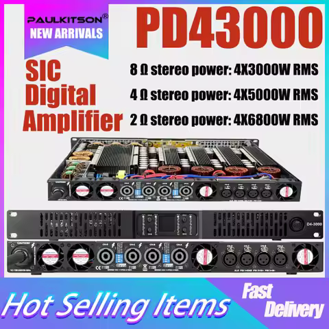 Paulkitson PD43000 4x3000W 8Ω Professional Digital Power Amplifier 4 Channel Amplifier Line Array Sp