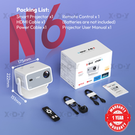 XGODY Gimbal N6 โปรเจคเตอร์อัจฉริยะแบบพกพา รองรับความละเอียด 1080P แบบเนทีฟ ความสว่าง 500 ANSI ลูเมน