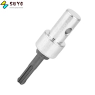 SUYO  Auger Drill Adapter, For 1/2" SDS Plus Drill Steel Garden Auger Power Drill Adapter, 2 Slots a