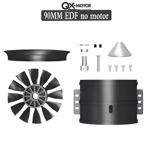 QX-MOTOR 30mm 50mm 64mm 70mm 80mm 90mm EDF Ducted Fan 12-Blade No Motor for RC Fixed-wing Jet Model 