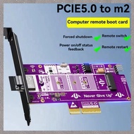 [M G L O] PCIE 5.0 to M2 Adapter Card Computer Remote Startup Card 128Gbps PCIE 5.0 X4 to M2 NVMe Ad
