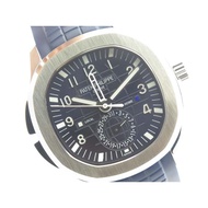 DL AQUANAUT TIME TRAVEL 5164A SS BLUE DIAL ON RUBBER STRAP 324SC