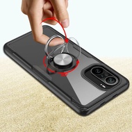 HP Xiaomi Hard Case poco F3 5G - Original Ring Hybrid Clear Cover Casing Original Iring Shockproofhp