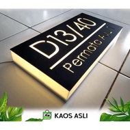 Neon Box House Number 30X17cm House Number Plate