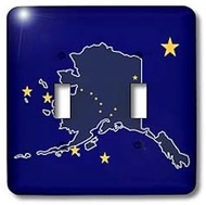 3dRose lsp_55367_2"State Flag Of Alaska Background And On Map Toggle Switch