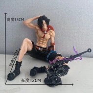 One Piece Series Figure Negative Injury Ace Sitting Posture Free Special Gift Figure Decoration Desk