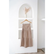 Davelline - A Skirt - Rok Serut Linen Angel Berkualitas