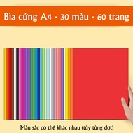 Combo 50-60 tờ giấy bìa A4 màu cứng độ dày 180g
