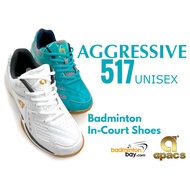 Apacs Aggressive 517 Shoes Indoor Badminton Court Shoes With Improved Cushioning and Outsole