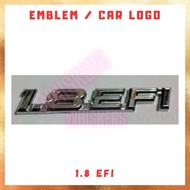 [PCS] Emblem Car Logo/ Sticker/ Car Symbol/ WRITING 1.8 EFI Kijang Kapsul EFI CHROME